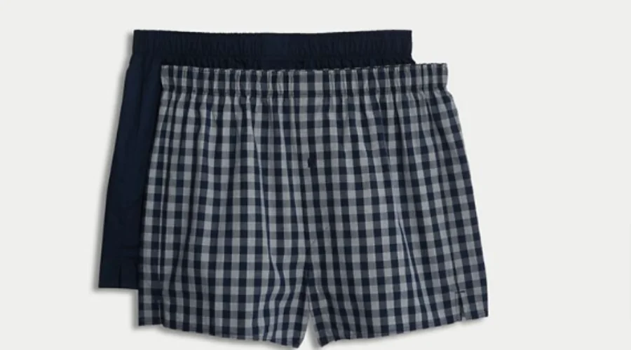 5pk Pure Cotton Assorted Woven Boxers