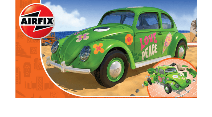 Airfix QUICKBUILD Flower-Power VW Beetle Green