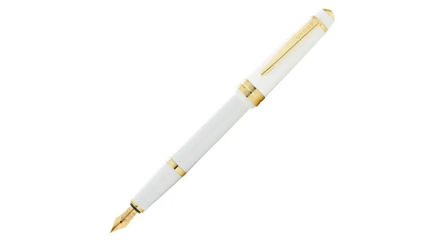 Cross Bailey Light White Resin with Gold Tone Appointments Fountain Pen