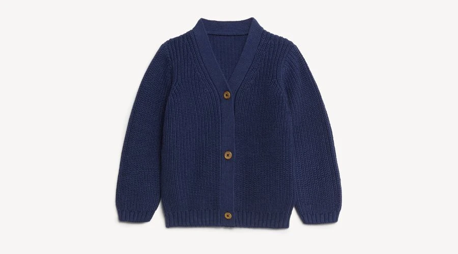Knitted Cotton Cardigan for 0-3 Years (Newborn to Toddler)