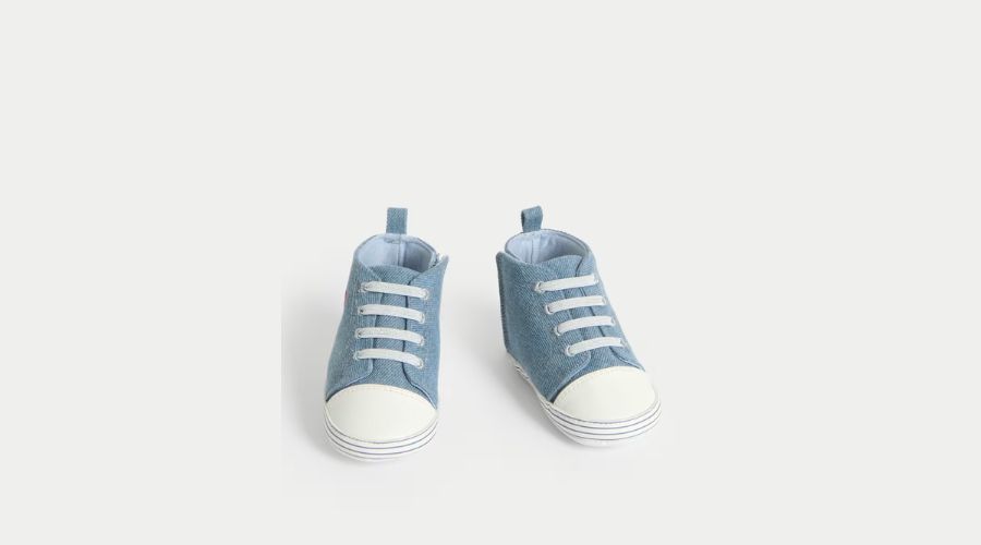 Baby Embroidered Canvas Pram Trainers (0-18 Months)