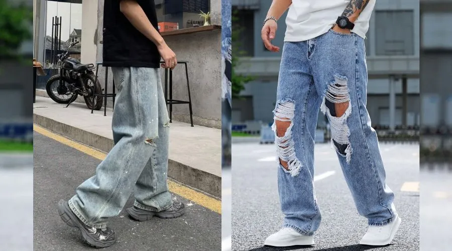 Ripped Denim Jeans For Men