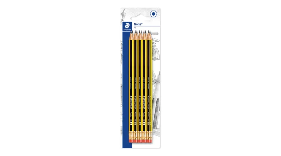STAEDTLER Noris Eraser Tipped HB Pencils (Pack of 10)