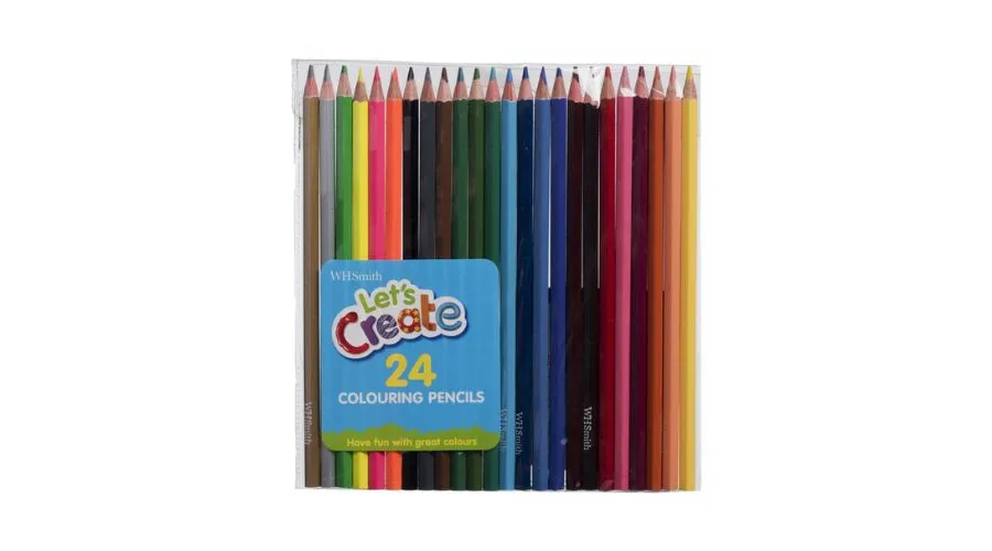 WHSmith Assorted Colouring Pencils (Pack of 24)