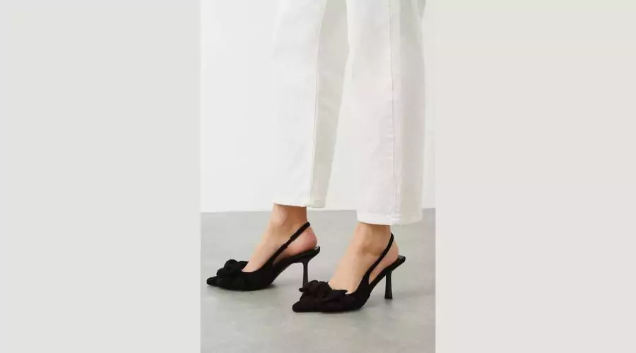 Bessy Bow Sling Back Court Shoes