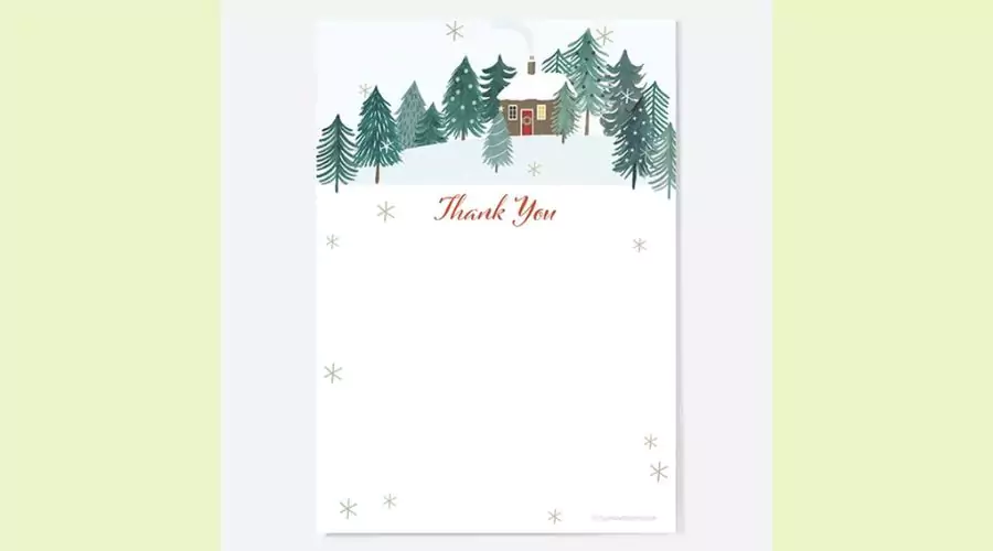 Dotty About Paper Winter Wonderland Thank You Notelets Pack of 20