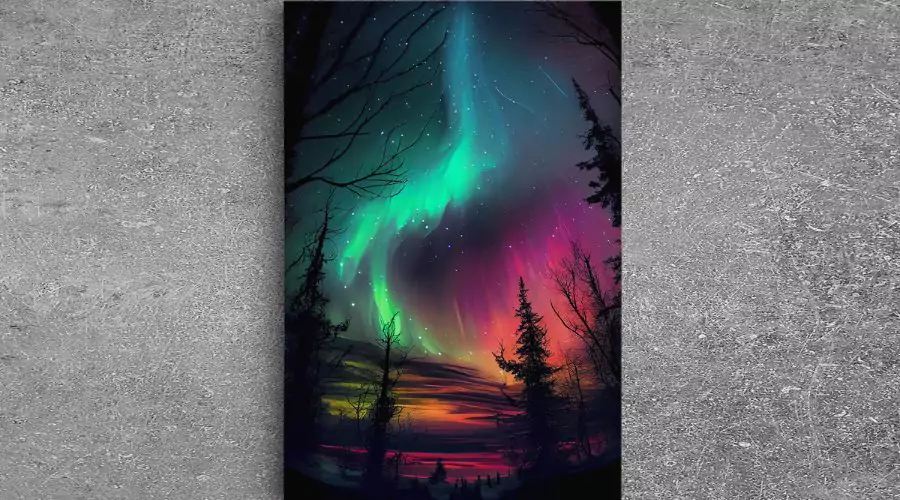 Northern Lights Aurora Borealis Trippy Art 