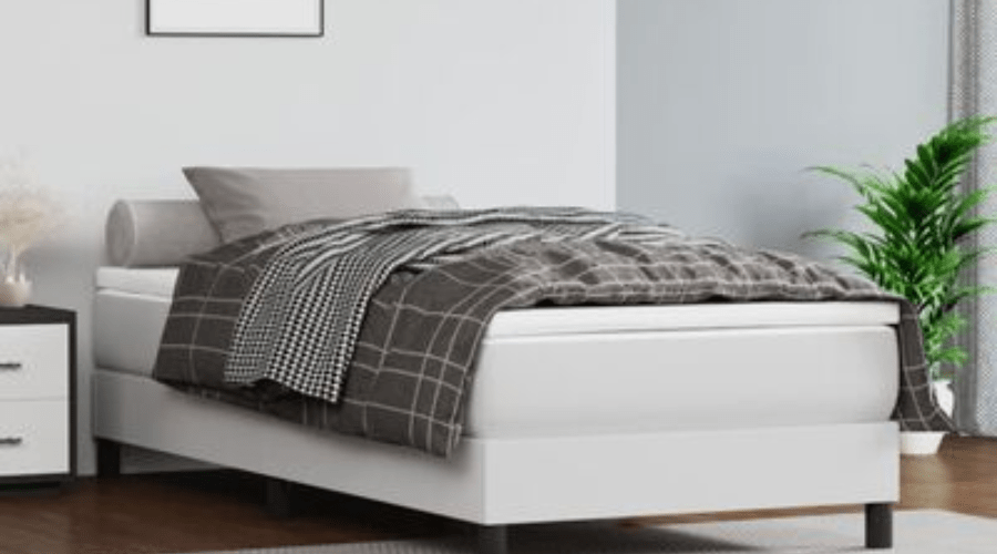 vidaXL Pocket Spring Bed Mattress White 39.4"x74.8"x7.9" Twin Faux Leather 