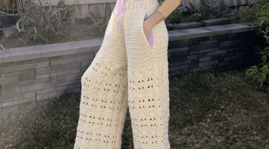 wide leg Crochet Pants