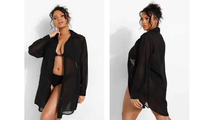 PLUS Chiffon Beach Shirt