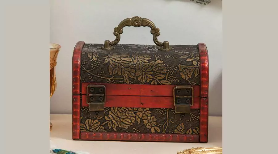 1 Piece Vintage Style Wooden Storage Box, jewellery & Treasure Organizer