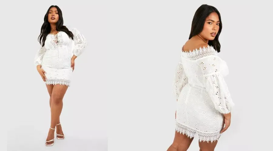 PLUS Boutique Off-Shoulder Lace Sundress