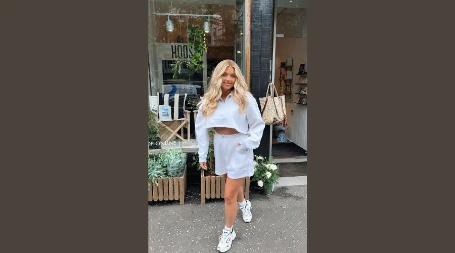 Ash Grey Oversized Pocket Detail Runner Shorts