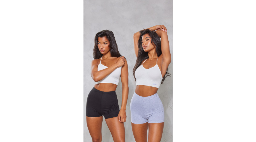 Black and Grey Jersey 2 Pack Hot pants