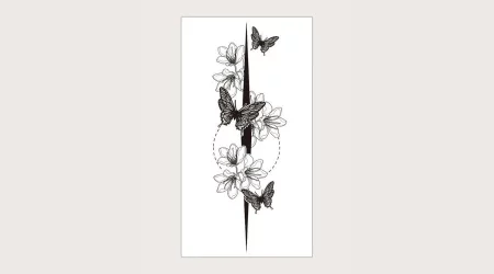 Let The Flower Butterfly Tattoo Blossom And Uplift Your Mood Everyday!
