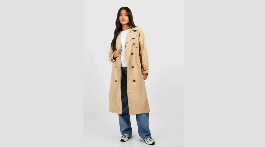 Maternity Belted Trench Coat