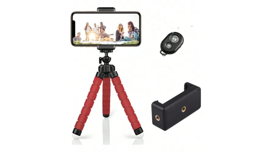 Octopus Shaped Sponge Tripod and Selfie Stick for Mobile Photography