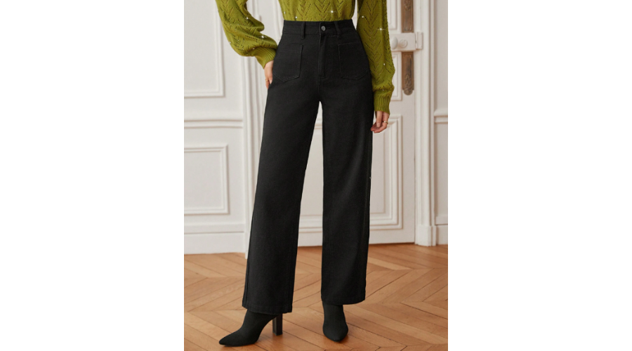 SHEIN Frenchy High Waist Straight Jeans