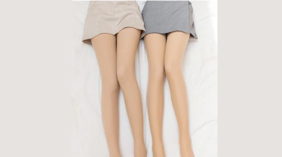 Skin-colored Lined And Fleece-lined Fashionable Pantyhose For Autumn And Winter