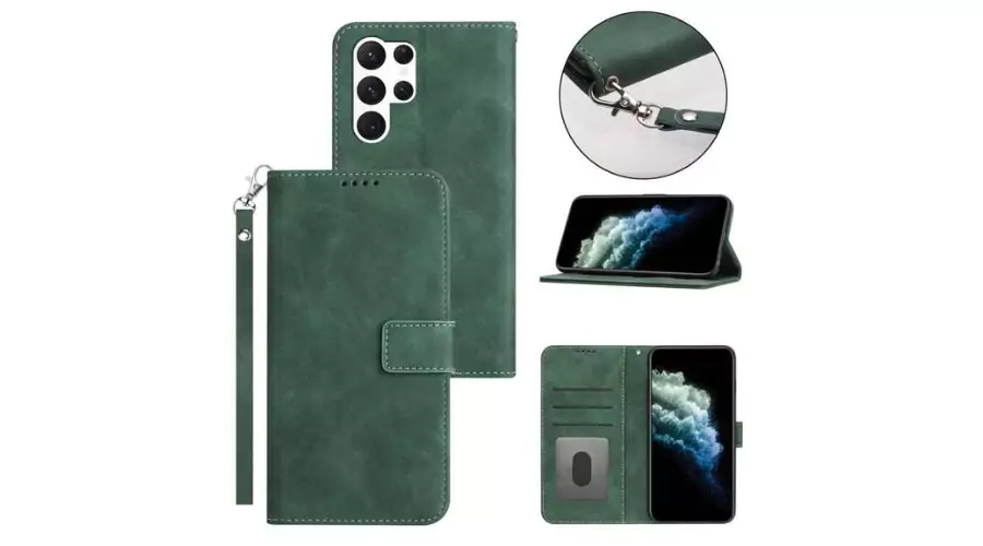 A Business Style Flip Cover Leather Phone Case With Belt Buckle