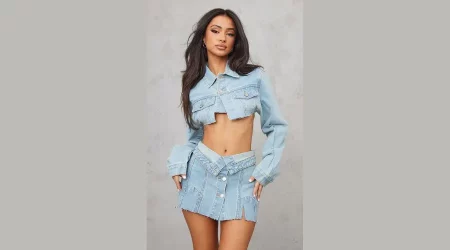Wear Trendy Cropped Denim Jackets With Distressed Rips And Fraying
