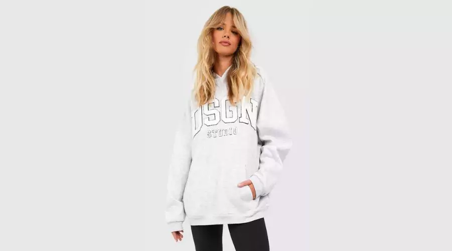 DSGN Studio Applique Oversized Hoodie 