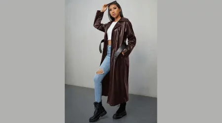 Street Style Maven: Unleashing Your Fashion Flair with Faux Leather Trench Coat