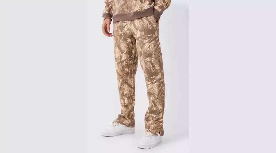 Split Hem Homme Star Print Jogger