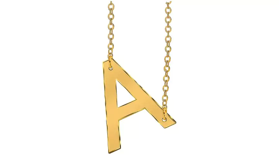 14K Gold-Plated Sterling Silver Personalized Initial Necklace