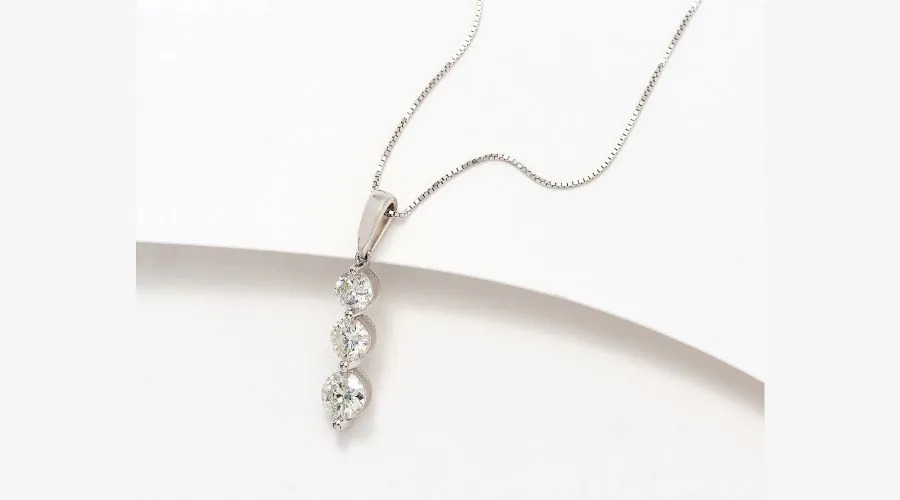 Affinity Diamonds 3 Stone Pendant Necklace