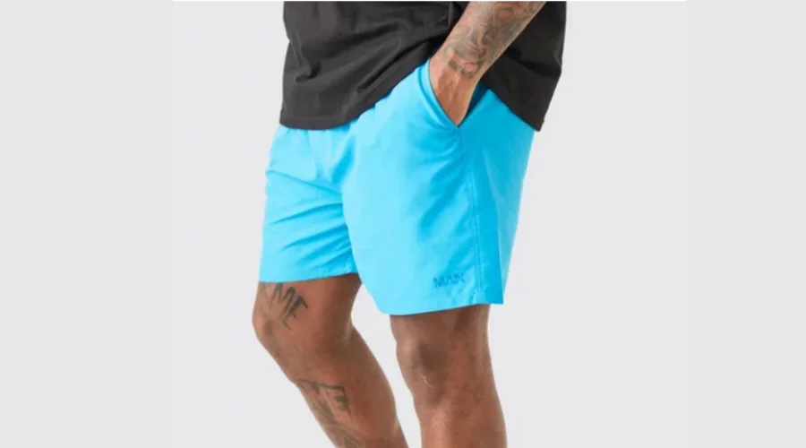 Light Blue Plus size swimming shorts men