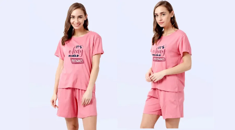 Shyaway Bubblegum Pink Nightwear Shorts Set