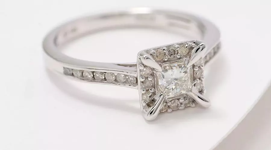 Affinity Diamonds Princess Cut 0.75ct Ring 14K Gold