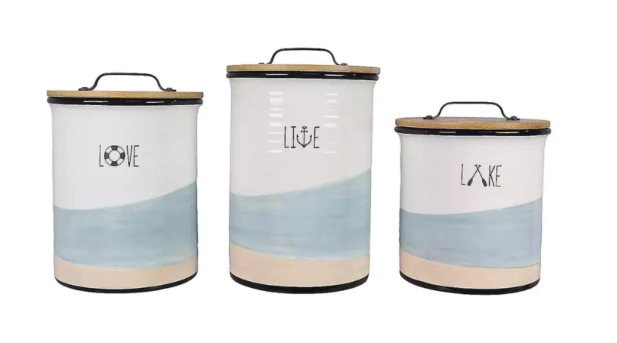 Young’s Lake Vibe Three-Piece Canister Set  