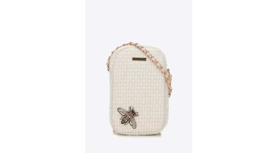 Creamy mini handbag with a shiny insect | Feedhour