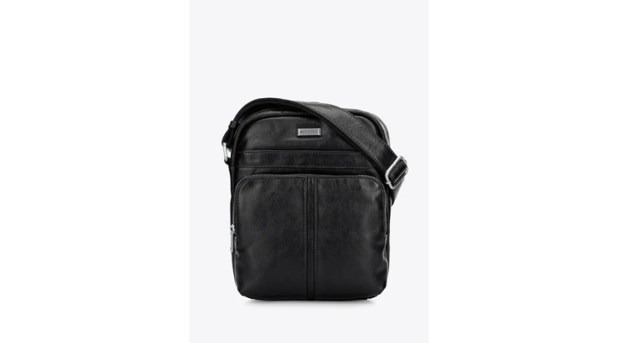 Men’s Leather Messenger Bag with a Convex Pocket | Feedhour