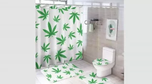 Shower curtain sets with rugs