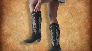 Women's leather cowboy boots