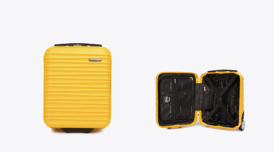 ABS cabin suitcase with yellow ribs | Feedhour