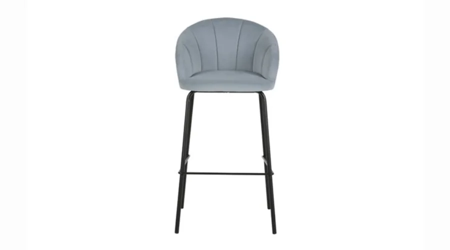 NIGHT blue high stool. Fixed 99 cm high