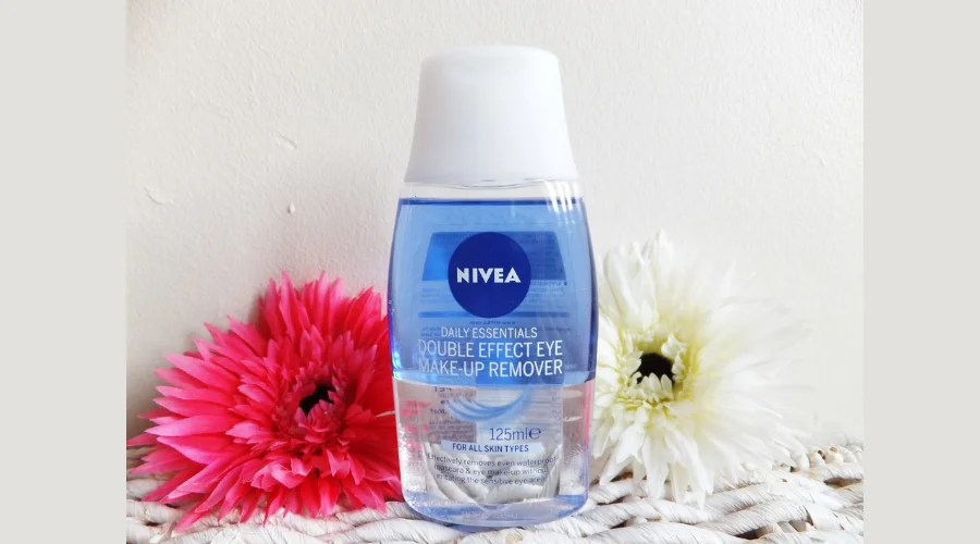 Nivea double effect eye makeup remover for sensitive skin around the skin