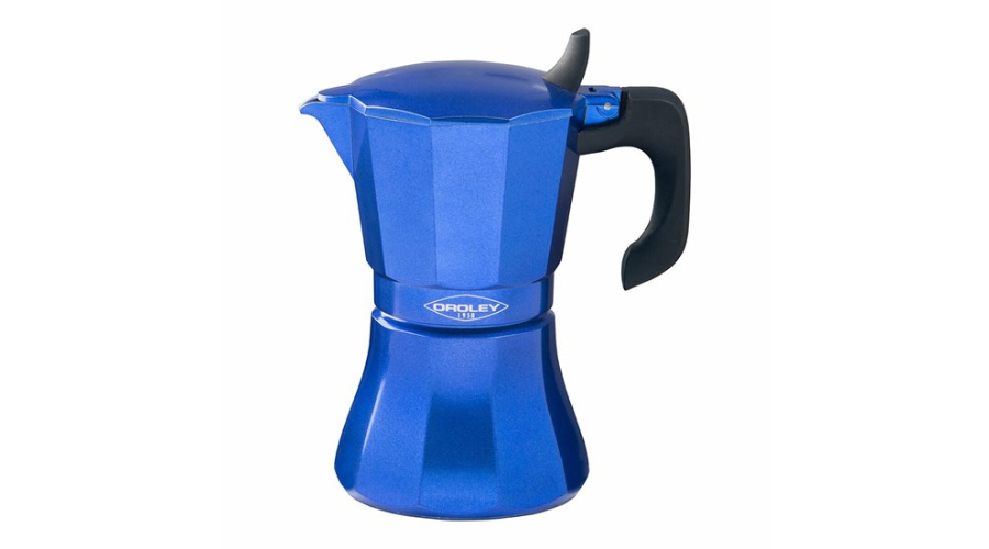 Petra Italian Coffee Maker 6 Cups Blue Aluminum by Oroley | Feedhour