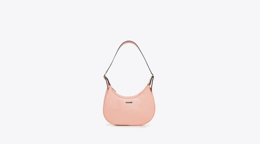 Pink Baguette Bag with Geometric Buckles | Feedhour
