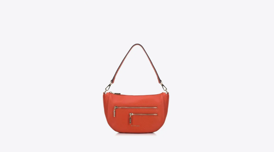 Small Orange Leather Bag | Feedhour