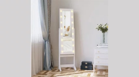 Standing Mirror With Jewelry Box