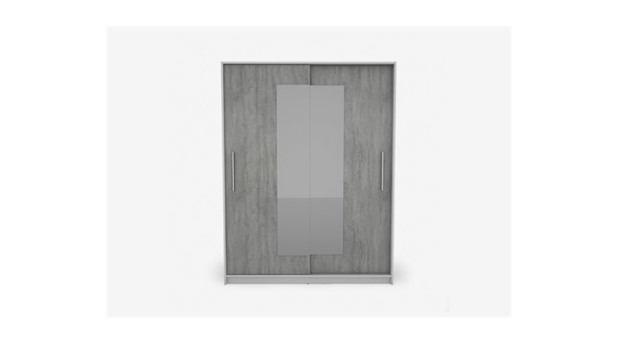 Wardrobe with 2 Sliding Doors with Mirror Eleganza | Feedhour