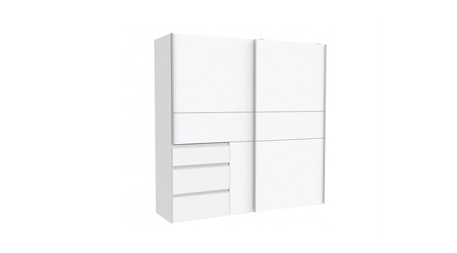 Wardrobe with 2 sliding doors and 3 drawers | Feedhour
