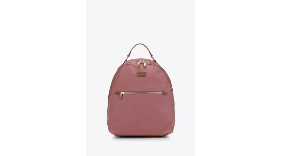 Women’s Simple Pink Nylon Backpack | Feedhour