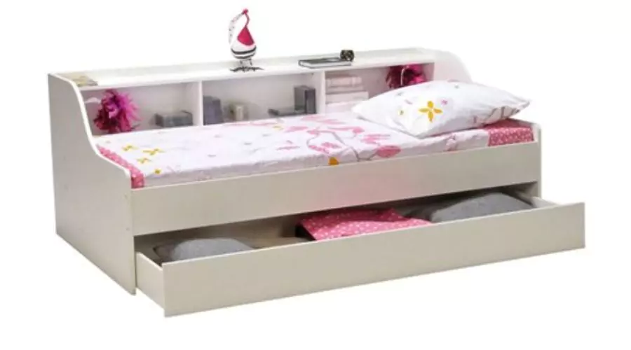 Trundle bed 90x190 cm FRIENDS in white colour