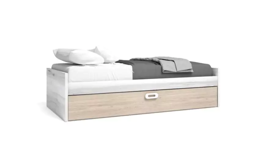 white/brown coloured Trundle bed by MOOD